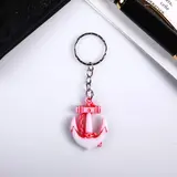 Брелок пластик "Цветной якорь" МИКС 3,7х2,5 см 