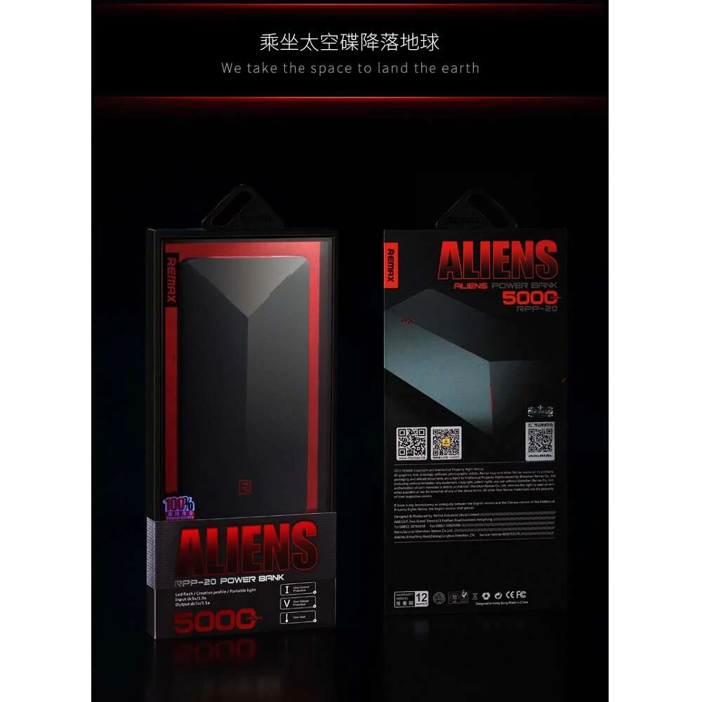 Power bank Remax Alien Series 5000mAh RPP-20 Black - фото 3