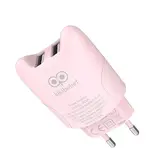 Зарядное устройство для смартфона Hoco Dual port charger KC1A EU Pink - фото 2