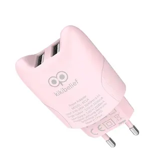Зарядное устройство для смартфона Hoco Dual port charger KC1A EU Pink