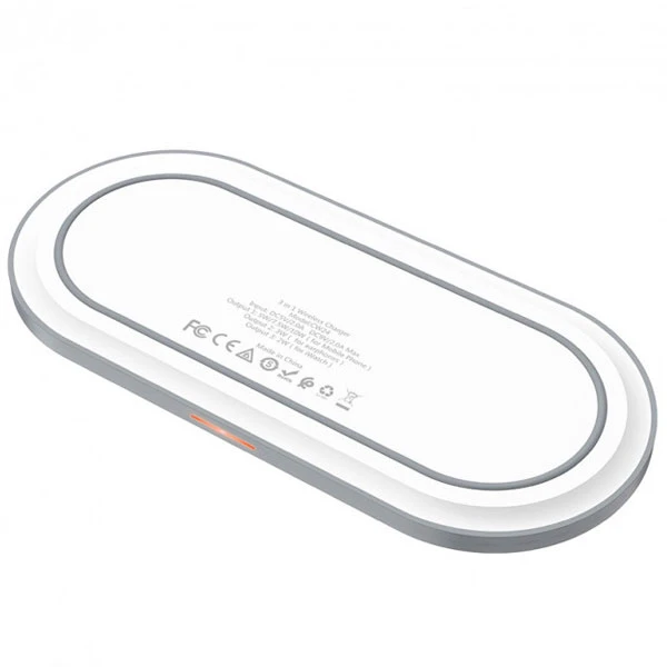 Беспроводное зарядное устройство Hoco 9W CW24 3 в 1 Handsome Black - фото 2