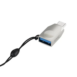 Переходник Hoco UA9 Type-C - USB Grey