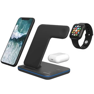 Беспроводное зарядное устройство Canyon 15W 3 в 1 CNS-WCS303B Black