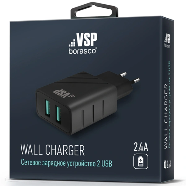 Адаптер Borasco 12W 37262 Black - фото 2