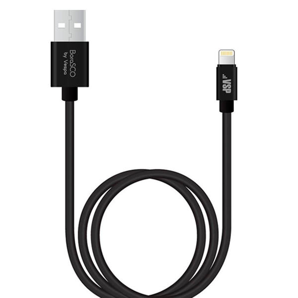 Кабель Borasco USB - Lightning 8 pin 1м Black