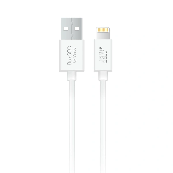 Кабель Borasco USB - Lightning 8 pin 2м White
