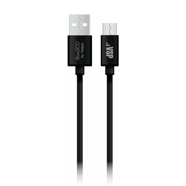 Кабель Borasco USB - micro USB 1м Black