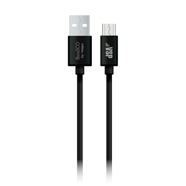 Кабель Borasco USB - micro USB 2м Black