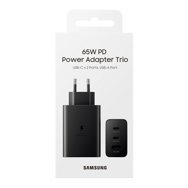 Адаптер Samsung 65W Power Adapter Trio EP-T6530NBEGRU Black