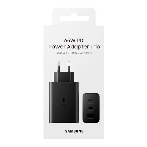 Адаптер Samsung 65W Power Adapter Trio EP-T6530NBEGRU Black - фото 4