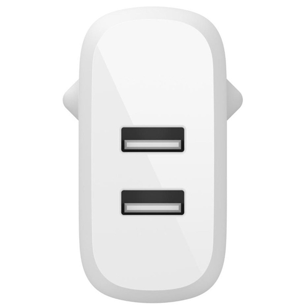Сетевое зарядное устройство Belkin Belkin Home Charger 24W DUAL USB 2.4A USB-C 1m White
