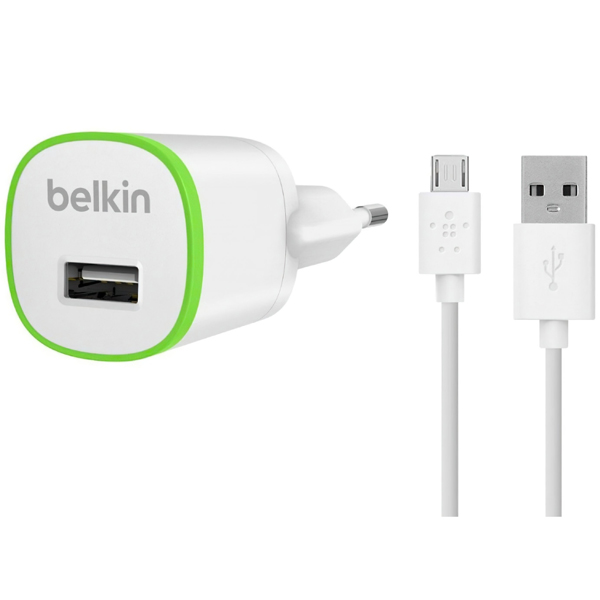 Сетевое зарядное устройство Belkin USB Micro charger 220В + кабель Lightning USB 1AMP