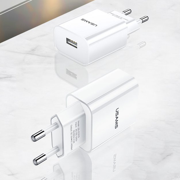 Зарядное устройство Usams Single USB Travel Charger White (US-CC075)