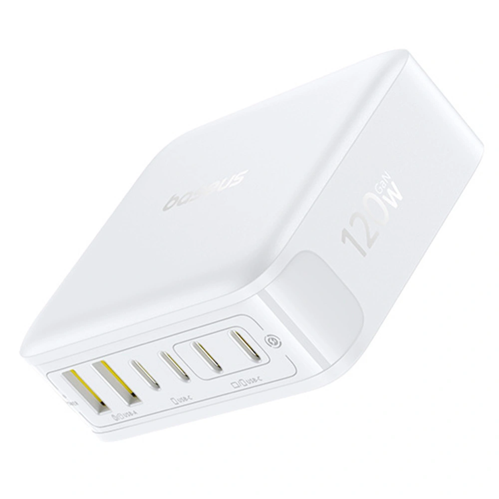Адаптер питания Baseus EnerFill FH21 Desktop Charging Station 4C+2U 120W EU Moon White  - фото 2