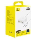 Адаптер питания Baseus EnerFill FH21 Desktop Charging Station 4C+2U 120W EU Moon White  - фото 3
