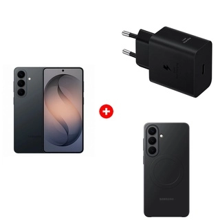 Комплект Адаптер Samsung 45W Power Adapter (w/o Cable), черный, EP-T4511XBEGRU + Смартфон Samsung Galaxy S26+ 12/512GB Black + Чехол Samsung для Galaxy S26+ Slim Magnet Case 
