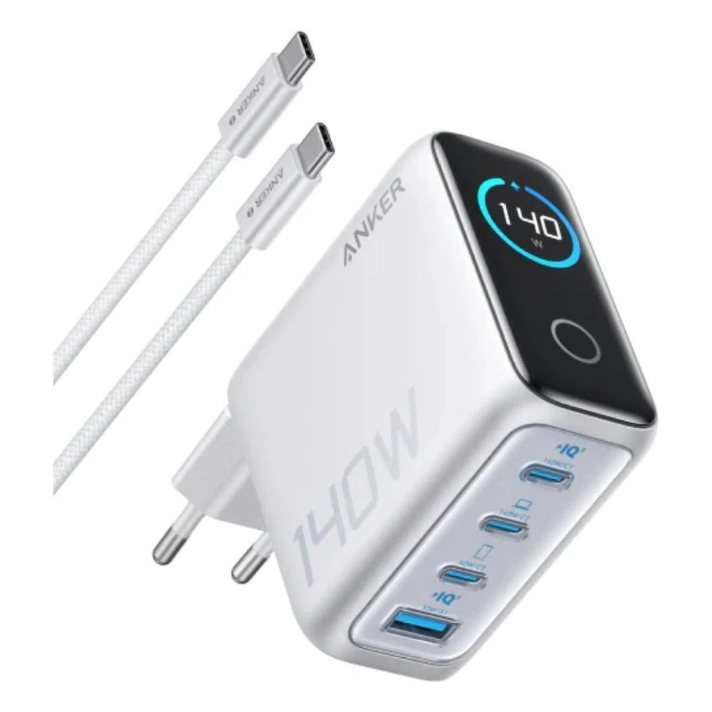 Адаптер питания Anker (140W, 4-Port, PD 3.1) (B2697G41) Серебристый 