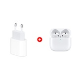 Жиынтық Apple 20W USB-C (MD3J4ZM/A) + Apple AirPods 4th Gen (MXP63ZE/A) 