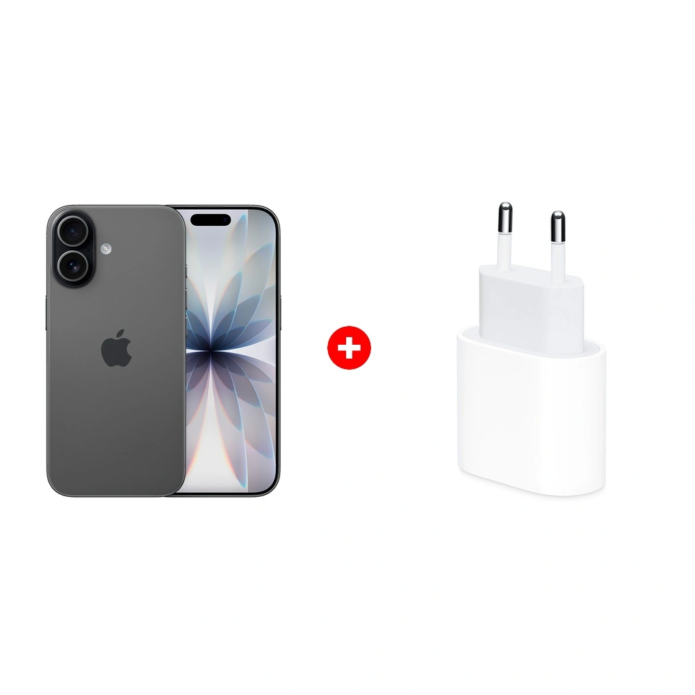 Жиынтық Apple 20W USB-C (MD3J4ZM/A) + Apple iPhone 17 8/256GB Black 