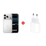 Жиынтық Apple 20W USB-C (MD3J4ZM/A) + Apple iPhone 17 Pro 12/256GB Silver 