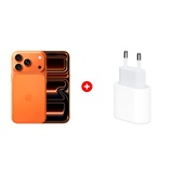 Жиынтық Apple 20W USB-C (MD3J4ZM/A) + Apple iPhone 17 Pro 12/256GB Cosmic Orange 