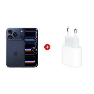 Комплект Apple 20W USB-C (MD3J4ZM/A) + Apple iPhone 17 Pro 12/256GB Deep Blue 