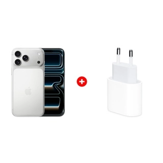 Комплект Apple 20W USB-C (MD3J4ZM/A) + Apple iPhone 17 Pro Max 12/256GB Silver 