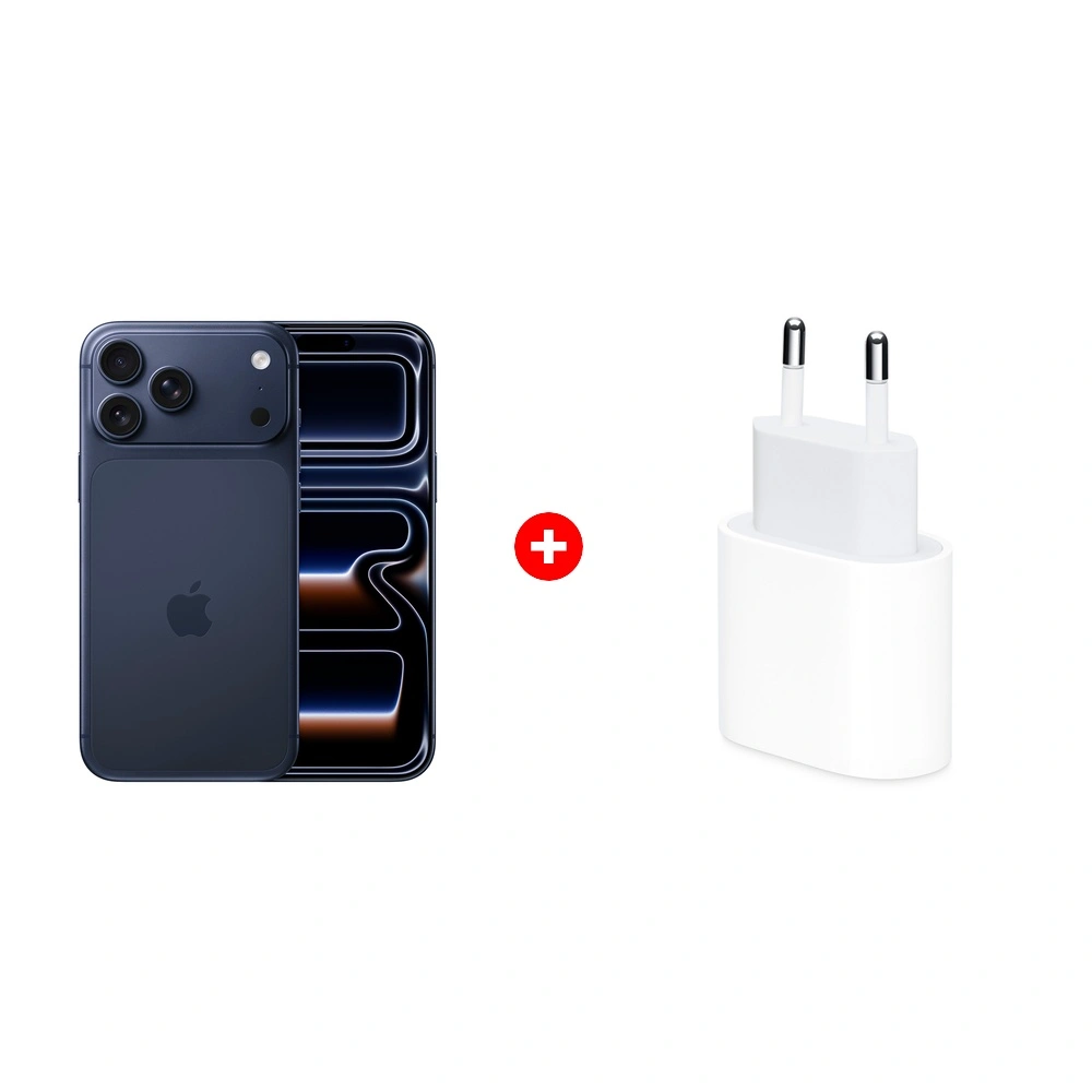 Жиынтық Apple 20W USB-C (MD3J4ZM/A) + Apple iPhone 17 Pro Max 12/256GB Deep Blue 