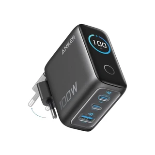 Адаптер питания Anker Prime Charger Smart Display (100W, 3 Ports) (B121BGZ1) 