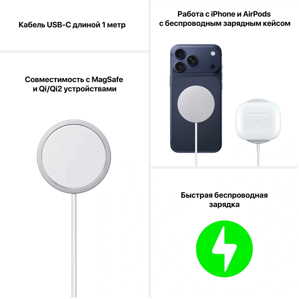 Зарядное устройство Apple MagSafe Charger (1 m) MGD74ZE/A - фото 2