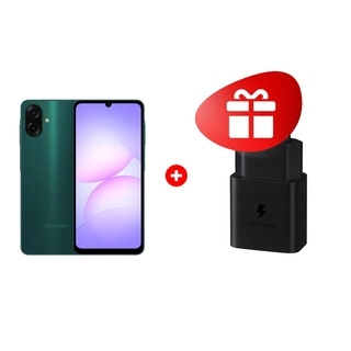 Комплект Samsung 15W EP-T1510NBEGRU Black + Samsung Galaxy A07s 4/128GB Green 