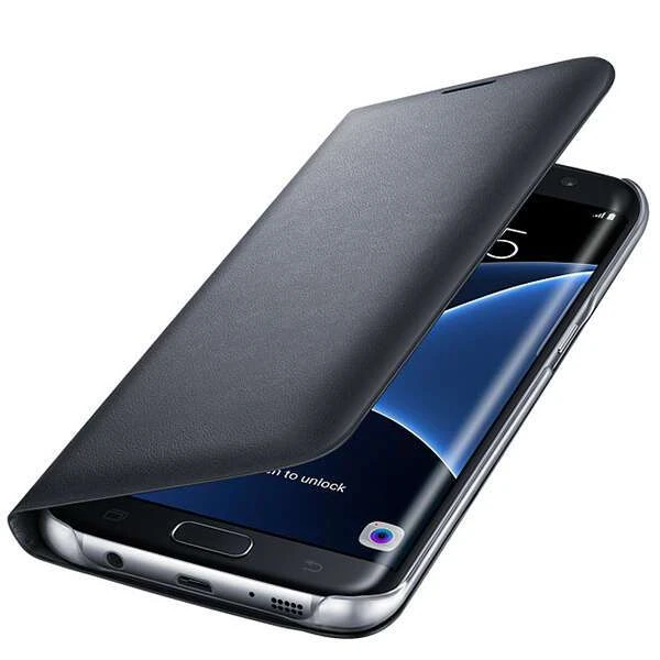 Чехол Samsung LED Flip Wallet EF-NG935PBEGRU для Galaxy S7 Edge 2016 Black - фото 3