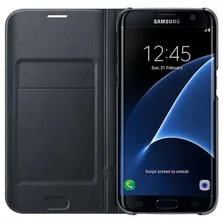 Чехол Samsung LED Flip Wallet EF-NG935PBEGRU для Galaxy S7 Edge 2016 Black