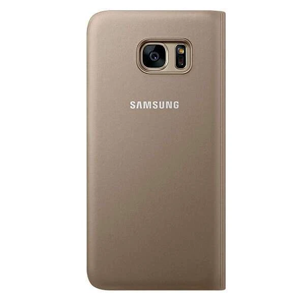 Чехол Samsung S View Cover для Galaxy S7 Edge Gold - фото 2