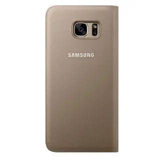 Чехол Samsung S View Cover для Galaxy S7 Edge Gold