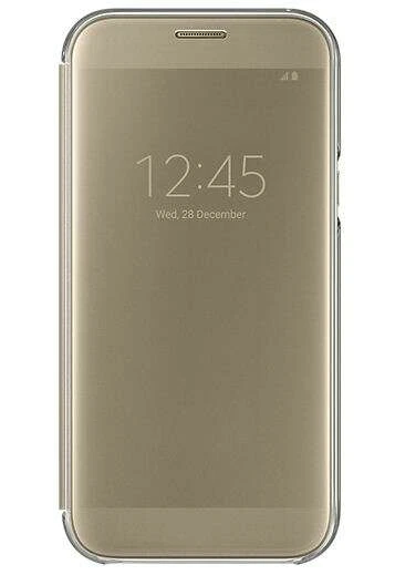 Чехол Samsung Clear View Cover для Galaxy A5 2017 EF-ZA520CFEGRU Gold - фото 2