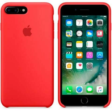 Чехол Apple для iPhone 7 Plus Silicone Case MMQV2, (красный)