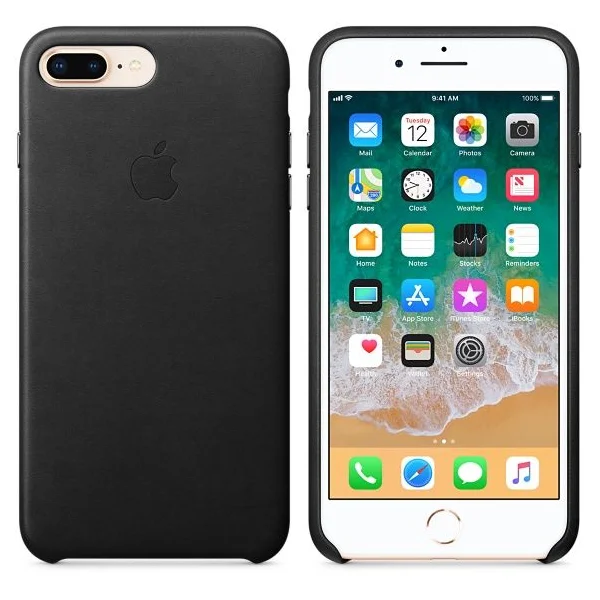 Чехол Apple для iPhone 7 Plus/8 Plus Leather Case (MMYJ2) Black - фото 2