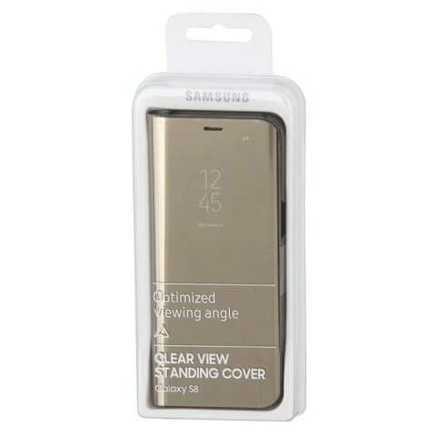 Чехол Samsung для Galaxy S8+ Clear View Standing Cover (EF-ZG955CFEGRU) Gold - фото 6