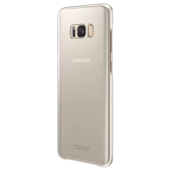 Чехол Samsung для Galaxy S8+ Clear Cover (EF-QG955CFEGRU) Gold - фото 3