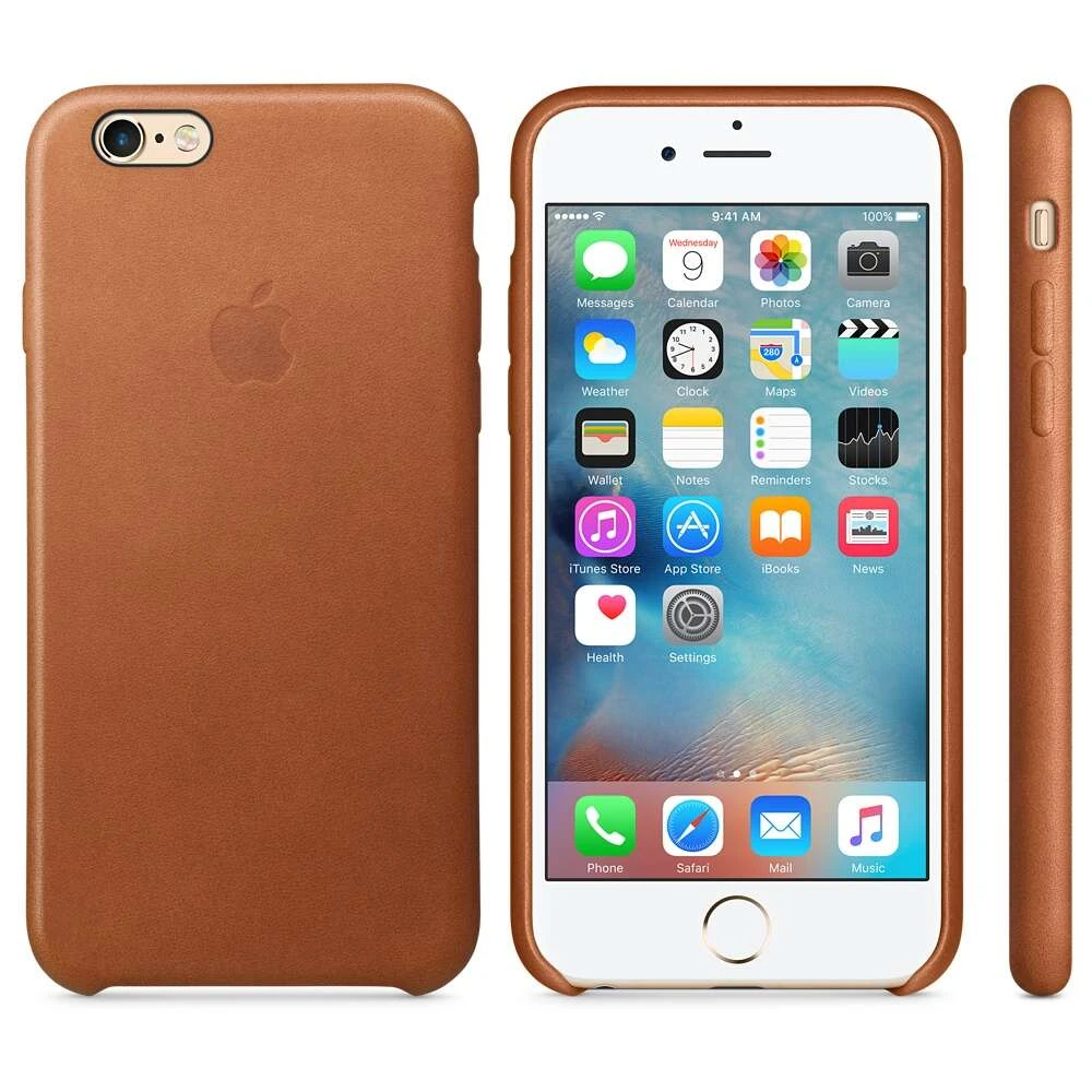 Чехол Apple iPhone 6s Leather Case Saddle MKXT2 Brown - фото 2
