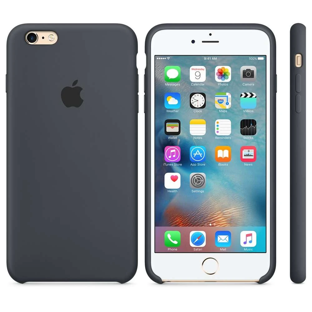 Чехол Apple iPhone 6s Plus Silicone Case Charcoal MKXJ2 Grey - фото 2