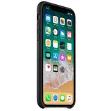 Чехол Apple iPhone X Leather Case Black - фото 2