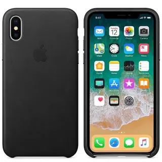 Чехол Apple iPhone X Leather Case Black