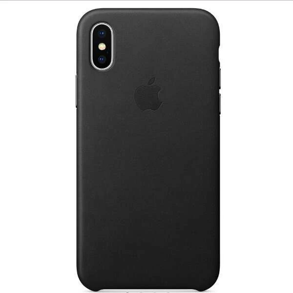 Чехол Apple iPhone X Leather Case Black