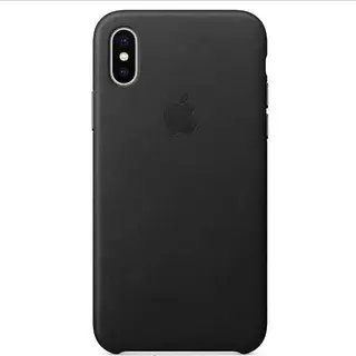 Чехол Apple iPhone X Leather Case Black