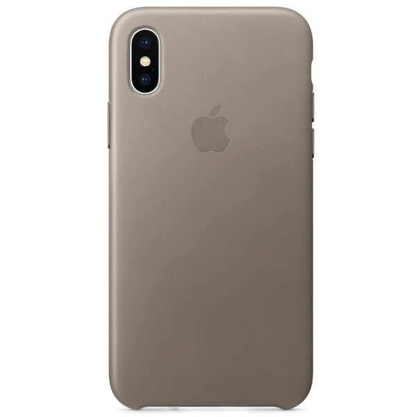 Чехол Apple iPhone X Leather Case Taupe - фото 2