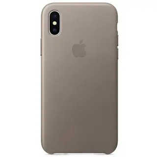 Чехол Apple iPhone X Leather Case Taupe