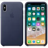Чехол Apple iPhone X Leather Case Midnight Blue