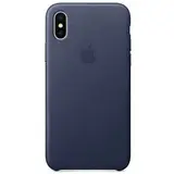 Чехол Apple iPhone X Leather Case Midnight Blue - фото 3
